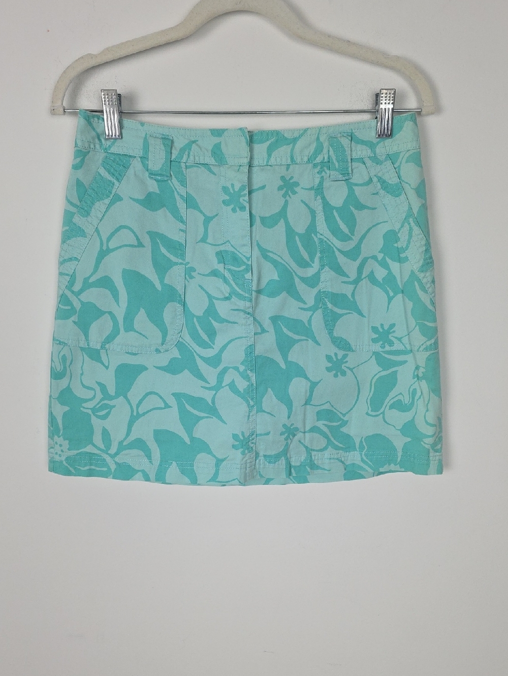 Josephine Chaus Aqua Floral Mini Skort